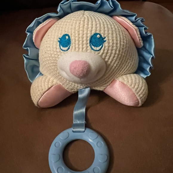 Vtg Fisher Price Plush Waffle Weave Thermal Cozy Lion 1998 Toy Baby Teether - Picture 4 of 5